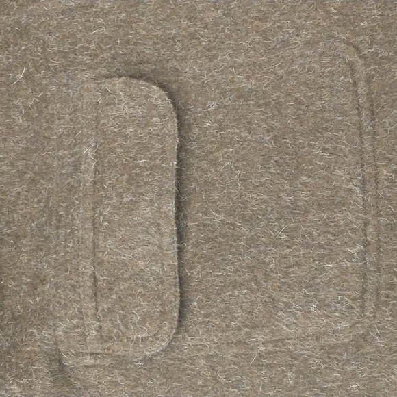 Reversible Alpaca Coat Made n Peru for Barry Bricken Coffee Brown & Dark Natural - Picture 14 of 14